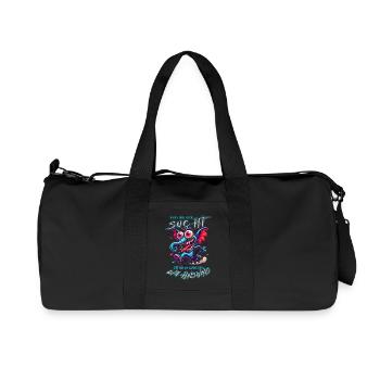Wenn ihr mich sucht, ich bin am Rande des Wahnsinn - Recycelte Canvas-Sporttasche von Stanley/Stella - Schwarz - Vorne