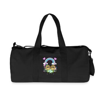 Rainbow Hippie Sunflowers Kids - Recycled Canvas Sports Bag by Stanley/Stella - black - Front