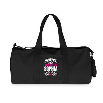 Sophia - Perfekt Sein Kann Jeder Sophia Sein Nicht - Recycelte Canvas-Sporttasche von Stanley/Stella - Schwarz - Vorne