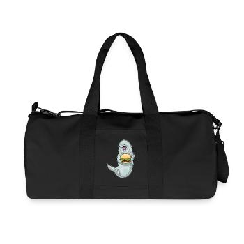 Dolphin Cheeseburger - Recycled Canvas Sports Bag by Stanley/Stella - black - Front