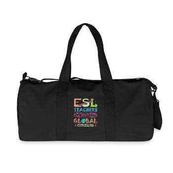 ESL-Lehrer ESL Unterricht - Recycelte Canvas-Sporttasche von Stanley/Stella - Schwarz - Vorne