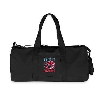 Keep It Shrimple Shrimp Lover Seafood - Recycelte Canvas-Sporttasche von Stanley/Stella - Schwarz - Vorne