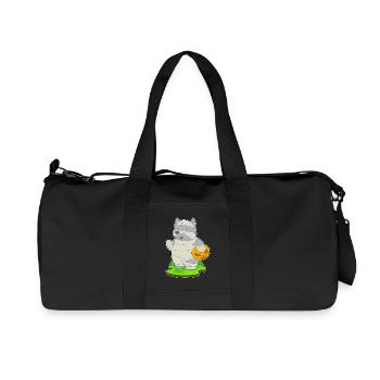 Cat Halloween Mummy - Recycled Canvas Sports Bag by Stanley/Stella - black - Front