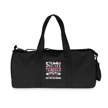 5th Grade Teacher In It For The Outcome - Recycled Canvas Sports Bag by Stanley/Stella - black - Front