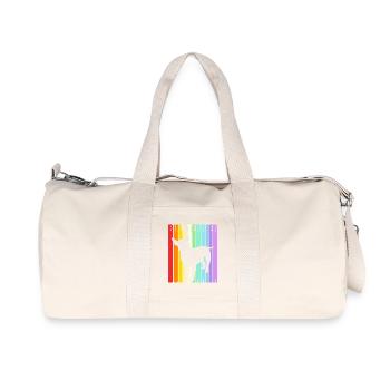 Bull terrier - Sac de sport en toile recyclée Stanley/Stella - blanc naturel - Devant