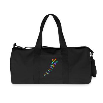 Star Colorful Stars Rainbow Gradient - Recycled Canvas Sports Bag by Stanley/Stella - black - Front
