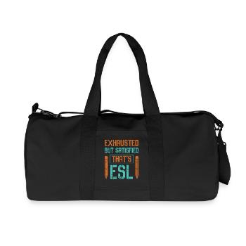 ESL-Lehrer ESL Unterricht - Recycelte Canvas-Sporttasche von Stanley/Stella - Schwarz - Vorne
