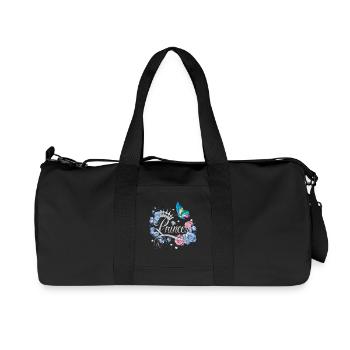 Des fleurs et des papillons pour les princesses – - Sac de sport en toile recyclée Stanley/Stella - noir - Devant