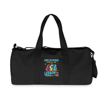 ESL-Lehrer ESL Unterricht - Recycelte Canvas-Sporttasche von Stanley/Stella - Schwarz - Vorne