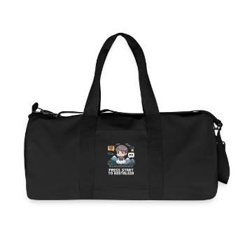 Appuyez sur Démarrer pour Nostalgia Pixel Gamer World - Sac de sport en toile recyclée Stanley/Stella - noir - Devant