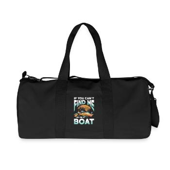 If you don't find me, I'm at the - Recycled Canvas Sports Bag by Stanley/Stella - black - Front