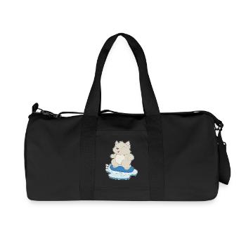 Katze Snowboarder Snowboard - Recycelte Canvas-Sporttasche von Stanley/Stella - Schwarz - Vorne