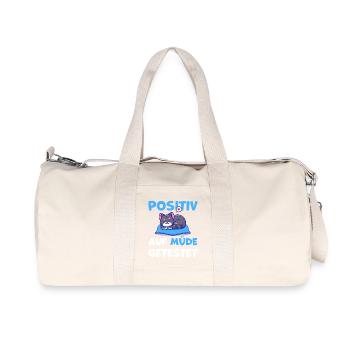 fatigué positive3 T Shirt - Sac de sport en toile recyclée Stanley/Stella - blanc naturel - Devant