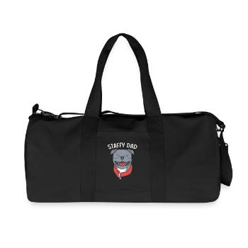 Staffordshire Bull Terrier - Sac de sport en toile recyclée Stanley/Stella - noir - Devant