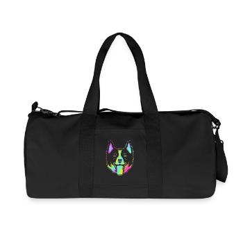 Border Collie - Recycled Canvas Sports Bag by Stanley/Stella - black - Front