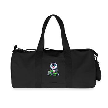 Pingouin sur tracteur tondeuse à gazon horticulture - Sac de sport en toile recyclée Stanley/Stella - noir - Devant