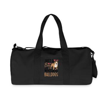 Just A Boy Who Loves Bulldogs - Recycled Canvas Sports Bag by Stanley/Stella - black - Front