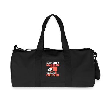 Sleep With A Mailman Mail Carrier Postal Worker - Recycled Canvas Sports Bag by Stanley/Stella - black - Front