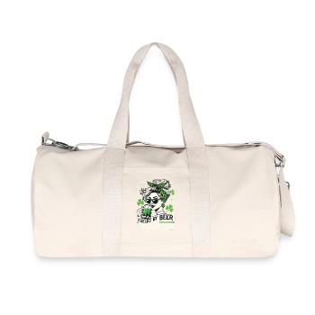 St. Patrick's Day Funny Beer Shamrock Fun - Recycled Canvas Sports Bag by Stanley/Stella - natural - Front