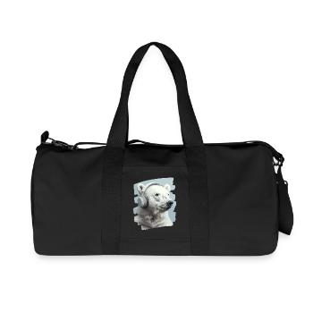 Polar bear - Recycled Canvas Sports Bag by Stanley/Stella - black - Front