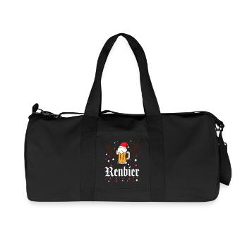 Renbier Jument Trois Trous Zone de Dessin 1 - Sac de sport en toile recyclée Stanley/Stella - noir - Devant