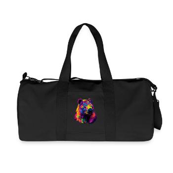 Wombat Australien Beuteltier Süßer Wombat - Recycelte Canvas-Sporttasche von Stanley/Stella - Schwarz - Vorne