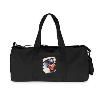 Snowboarder Pulverschnee - Recycelte Canvas-Sporttasche von Stanley/Stella - Schwarz - Vorne