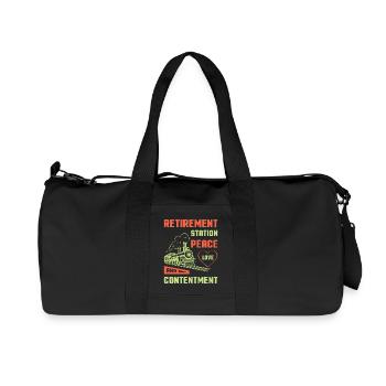Eisenbahn Zugführer Rente Rentner Zug - Recycelte Canvas-Sporttasche von Stanley/Stella - Schwarz - Vorne