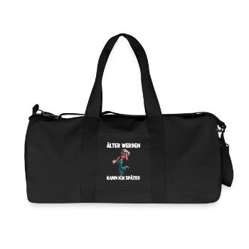 I can get older later – stylish senior citizen - Recycled Canvas Sports Bag by Stanley/Stella - black - Front