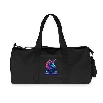 Unicorn DJ Music Magic Party Night Beats - Recycled Canvas Sports Bag by Stanley/Stella - black - Front
