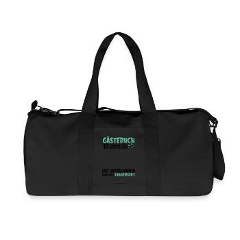 Guestbook 10 Birthday Sign Children's - Recycled Canvas Sports Bag by Stanley/Stella - black - Front