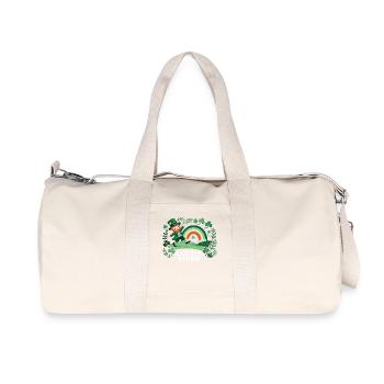 St. Patrick's Day Lucky Vibes Rainbow - Recycled Canvas Sports Bag by Stanley/Stella - natural - Front