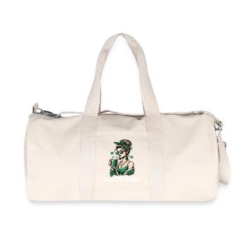 Saint-Patrick Lucky Vibes Femme avec de la bière - Sac de sport en toile recyclée Stanley/Stella - blanc naturel - Devant