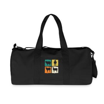 Schäfer Schaf - Recycelte Canvas-Sporttasche von Stanley/Stella - Schwarz - Vorne