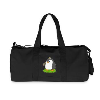 Penguin Baseball Batte de Baseball - Sac de sport en toile recyclée Stanley/Stella - noir - Devant