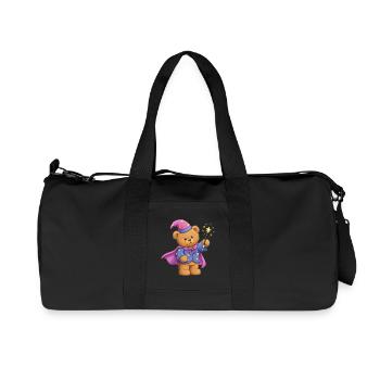 Teddybär Magier - Recycelte Canvas-Sporttasche von Stanley/Stella - Schwarz - Vorne