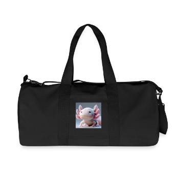 Cute Axolotl - Drôle de créature aquatique - Sac de sport en toile recyclée Stanley/Stella - noir - Devant