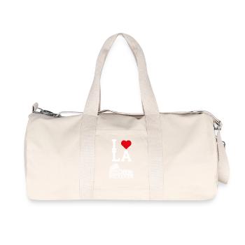 I Love LA Heart Flag Los Angeles Colosseum Cool - Recycelte Canvas-Sporttasche von Stanley/Stella - Naturweiß - Vorne