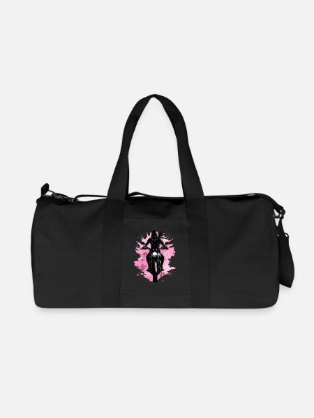 Biker Girl Bikerin Bike - Recycelte Canvas-Sporttasche von Stanley/Stella - Schwarz