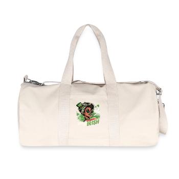 St. Patrick's Day Kiss Me I'm Irish Design - Recycled Canvas Sports Bag by Stanley/Stella - natural - Front