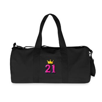 21 Number Jersey Crown - Recycled Canvas Sports Bag by Stanley/Stella - black - Front