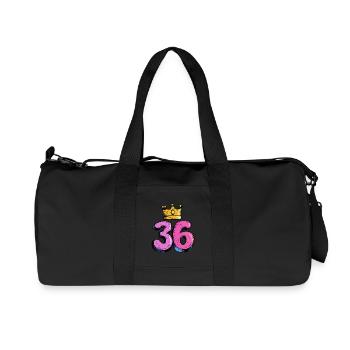 36 Numéro Jersey Couronne - Sac de sport en toile recyclée Stanley/Stella - noir - Devant