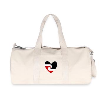 Drapeau maori en forme de cœur, Nouvelle-Zélande - Sac de sport en toile recyclée Stanley/Stella - blanc naturel - Devant