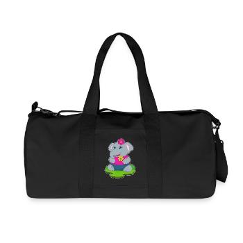 Cute elephant - Recycled Canvas Sports Bag by Stanley/Stella - black - Front