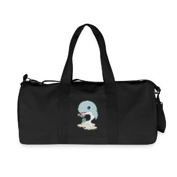 Baleine Bodybuilder Musculation Haltère Musculation - Sac de sport en toile recyclée Stanley/Stella - noir - Devant