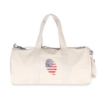 USA flag fingerprints - Recycled Canvas Sports Bag by Stanley/Stella - natural - Front
