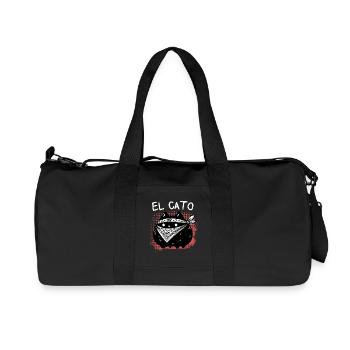 El Cato Bandana Cat – Cute Criminal charm - Recycled Canvas Sports Bag by Stanley/Stella - black - Front