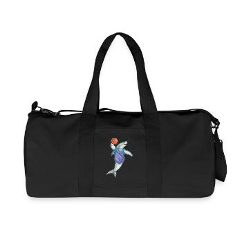 Requin Basketteur Basketteur - Sac de sport en toile recyclée Stanley/Stella - noir - Devant