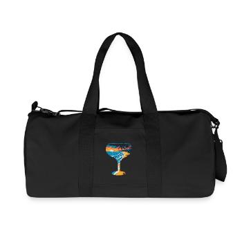 Tropical sunset on the beach with - Recycled Canvas Sports Bag by Stanley/Stella - black - Front