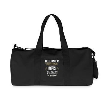 60. Geburtstag Oldtimer April Jahrgang 1965 - Recycelte Canvas-Sporttasche von Stanley/Stella - Schwarz - Vorne